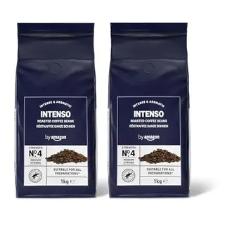 Intenso Kaffeebohnen, dunkel geröstet, 2 kg (2 x 1 kg) – Rainforest Alliance zertifiziert
