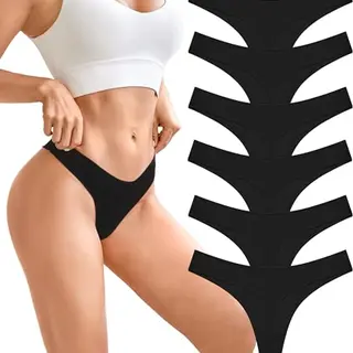 BeReady Damen String Tanga Set aus Baumwolle – 6er Pack Atmungsaktive Unterwäsche