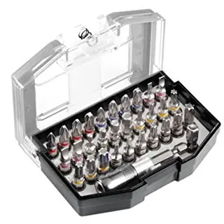 kwb Most Wanted Bit-Box – 32-teilig mit Bits, Magnet-Schnellwechsel-Bithalter und Kunststoff-Box