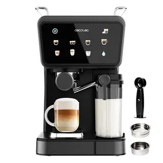 Cecotec Espressomaschine Power Espresso Touch für Cold Brew, Latte, Heiß und Kalt, 20 Bar, Touch-Display, 1,5 L Wassertank