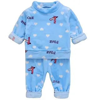 Barrageon Baby Hauskleidung 0-5T Unisex Schlafanzug für Jungen und Mädchen (Blau-120)