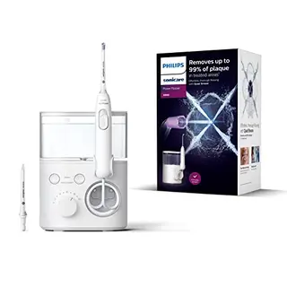 Philips Sonicare Power Flosser 3000, Munddusche mit Quad Stream, weiß