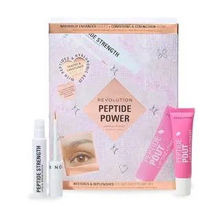 Revolution Beauty Peptide Power Lash & Lip Duo Set – Hydrierte Lippen & Vollere Wimpern, Vegan & Tierversuchsfrei