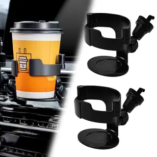 2er Set Getränkehalter für Auto - Verstellbare Becher- und Dosenhalter für Lüftungsgitter