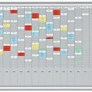 FRANKEN T-Kartentafel Jahresplaner 15 Monate, 100,8 x 78,3 cm, 16 Träger