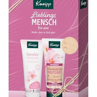 Kneipp Geschenkset Lieblingsmensch mit Bodylotion und Duschbalsam aus Mandelblüten-Serie (2x200ml)