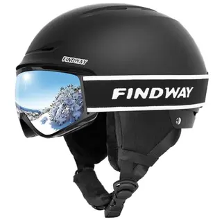 Findway Skihelm und Skibrille Set für Damen und Herren - Snowboardhelm mit Brille