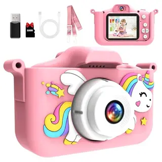 MYSTILUCK Kinderkamera 1080P HD mit 2,0" Bildschirm & 32GB Karte, Spielzeugkamera für Kinder 3-12 Jahre, perfekt für Weihnachten & Geburtstag