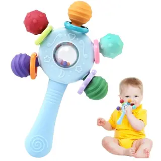 LinStyle Baby Rassel Greifball Spielzeug für 0-9 Monate, Montessori Geschenkidee zur Geburt
