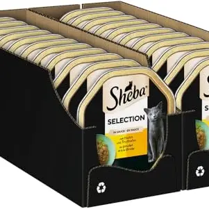 Sheba Nassfutter für Katzen in Sauce mit Huhn & Truthahn 2 x 85g