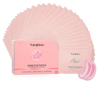 Yargkos 32 Paare Rosa Augenmasken mit Kühlung & Feuchtigkeitsversorgung gegen dunkle Kreise & Schwellungen