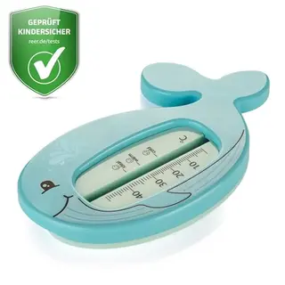 reer MyHappyBath Baby-Badethermometer Wal | kindersicheres Design für optimale Wassertemperatur