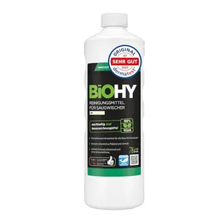 BiOHY Reinigungsmittel mit Frischeduft, 1l | Für Saug- und Waschsauger | Für Fliesen, PVC, Parkett, Laminat & Teppich