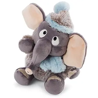 NICI Elefant Kuscheltier 35cm - Flauschiges Plüschtier für Jung und Alt - Kuscheliges Schmusetier in grau/blau