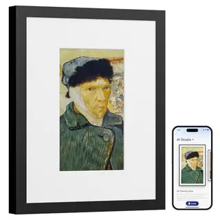 SwitchBot KI Art Frame 7,3'' digitaler Bilderrahmen – kabellos, langlebiger Akku, Tisch- und Wandmontage, Alexa kompatibel, KI-Kunst