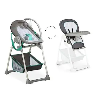 Hauck Sit N Relax Hochstuhl 2in1 – Ab Geburt bis 15 kg, Höhenverstellbar & Klappbar mit Essbrett und Spielebogen