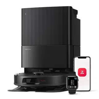 Roborock Qrevo Saugroboter mit Wischfunktion & Hindernisvermeidung, 8000Pa, WLAN, Schwarz