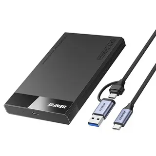 BENFEI Festplattengehäuse 2,5 Zoll für SSD und HDD, USB 3.0, werkzeugfrei