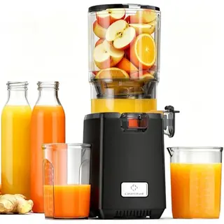 LINKChef Entsafter Slow Juicer für Obst & Gemüse, 250W, 130 mm Einfüllöffnung, 1,8L Familiengröße, leicht zu reinigen, BPA-frei