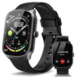 Csasan Smartwatch Damen & Herren, 1,95" HD Touchscreen, mit Telefonfunktion, IP68 wasserdicht, Fitnessuhr mit Schrittzähler & Herzfrequenz