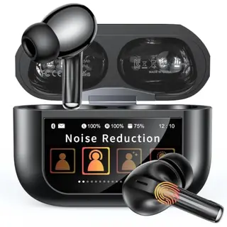 ZZU Kabellose Bluetooth Kopfhörer mit Touchscreen, 48 Std. Laufzeit, Bluetooth 5.4, In-Ear, ANC & ENC, 5 EQ-Modi, HiFi Stereo, IPX7 wasserdicht