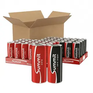 Summit Mixed Box 48 x 250 ml Dosen, 24x Cola + 24x Cola Zero Sugar, inkl. 12,00 € Pfand