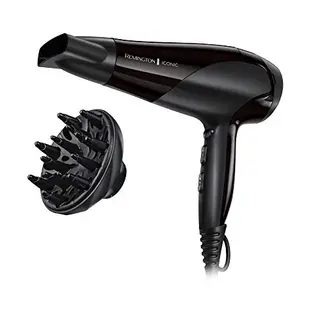 Remington Haartrockner Ionen, leicht, schwarz (2200W) mit Diffusor & Stylingdüse