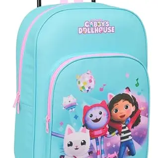 GABBY'S Dollhouse Kinderrucksack mit Wagen, bequem und vielseitig, 33 x 43 x 15 cm