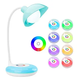mafiti Kinder Schreibtischlampe, dimmbare LED Tischlampe mit Touch Control, 3 Helligkeitsstufen und RGB-Farben