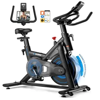Wenoker Heimtrainer Fahrrad - Leises Ergometer für Zuhause, Indoor Spinning Bike bis 160KG