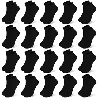 ZERULETS Unisex Low Cut Söckchen für Kleinkinder - 20 Paar in Schwarz, Weiß und Grau (2-4 Jahre)