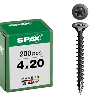 SPAX Universalschraube 4x20 mm, 200 St., Schwarz