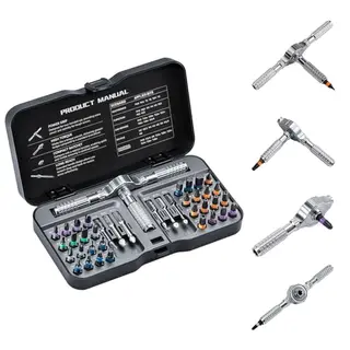 Ratschen Schraubendreher Set, 40 in 1, magnetisch, S2-Stahlbits, für Möbelmontage, Reparatur & Fahrradwerkzeuge