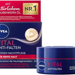 NIVEA VITAL Anti-Falten Nachtpflege für reife Haut, 50 ml