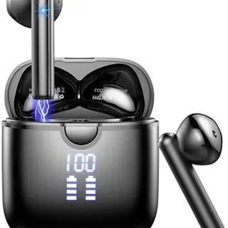 Bluetooth In-Ear Kopfhörer mit 48h Akku, Noise Cancelling, IP7 wasserdicht, kabellos, für Yoga, Reisen & Arbeit