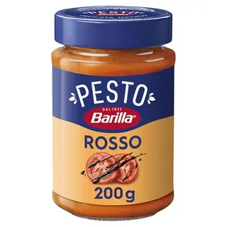 Barilla Pesto Rosso – Glutenfreie italienische Pasta-Sauce mit Tomaten und Balsamico, 12x200g