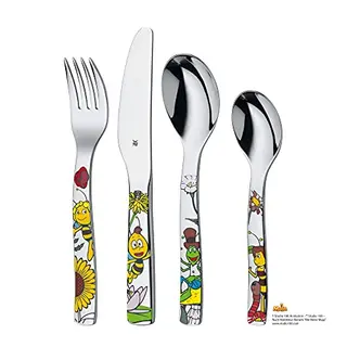 WMF Biene Maja Kinderbesteck Set 4-teilig, Edelstahl, spülmaschinengeeignet, für Kinder ab 3 Jahren