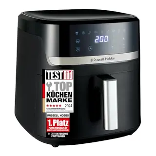 Russell Hobbs Heißluftfritteuse XXL, 8,3L, leise, mit Touchscreen, 9 Programme, ohne Öl, für Pizza bis 26cm, spülmaschinenfest