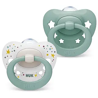 NUK Signature Babyschnuller 0−6 Monate | BPA-frei | Herzform | Mit Etui | 2 Stück