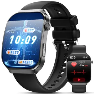 Smartwatch Herren 2026 mit Herzfrequenz, Blutdruck, Schlafmonitor & Gesundheitscheck – 2,2