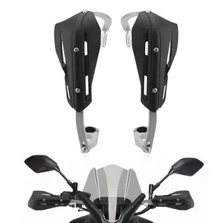 WODHMIEY Verstellbare Motorrad-Handschützer aus Aluminium und Kunststoff, Stoßfest, Schutz vor Regen, Staub und Schlamm