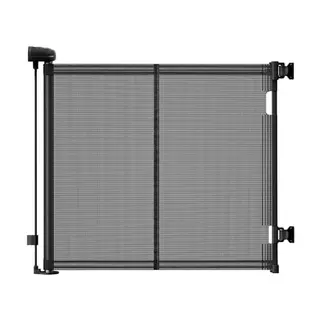 Ausziehbares Reppenschutzgitter für Babys, 0-140 cm, 83 cm hoch, einhändig bedienbar, geeignet für Treppen & Türen, schwarz