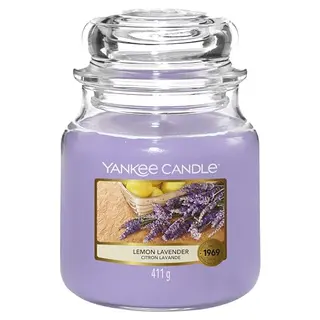 Yankee Candle Duftkerze Lemon Lavender (mittelgroß) - Brenndauer bis 75 Std.