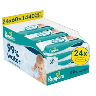 Pampers Baby-Feuchttücher, 24 Packungen à 60 Tücher - 1440 Tücher mit leichter Lotion