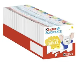 Kinder Schokolade – 20x4 Riegel Vollmilchschokolade mit Milchcreme, 20 x 50g