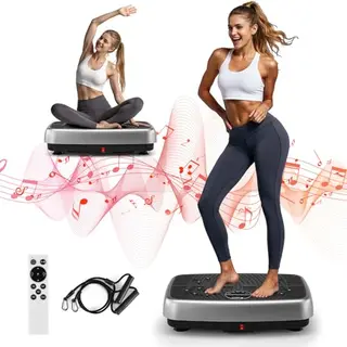MOSUNY Vibrationsplatte – Ganzkörper-Workout & Muskelaufbau, 450 LBS Kapazität, Doppelmotoren, Massagegerät