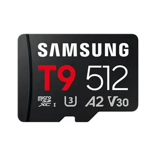 Samsung T9 microSD-Karte 512 GB, schnell für Drohnen & Action Kameras, UHS-I U3, 200 MB/s Lesen, 130 MB/s Schreiben