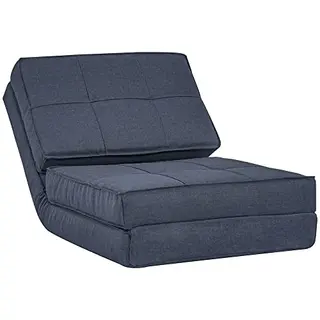 HOMCOM Bodensofa klappbar Schlafsessel, blau, 61x73x58 cm