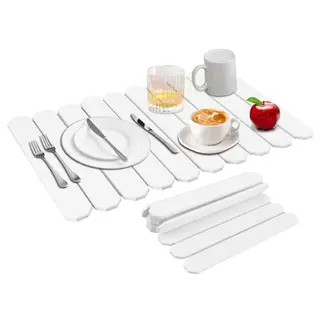 Gugxiom Wasserabsorbierende Küchenmatte 60x40cm, Faltbar & Schnell Trocknend für Geschirr, Kaffeemaschine & Tassen