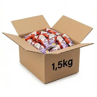 Schoko-Weihnachtsmänner Großpackung 1,5 kg mit ca. 160 einzeln verpackten Figuren